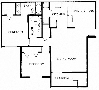 2 Bedroom Floor Plan at Vista Ridge, Issaquah, WA, 98027